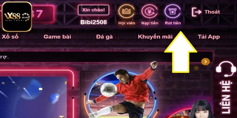 Đăng nhập web lấy biểu mẫu rút tiền