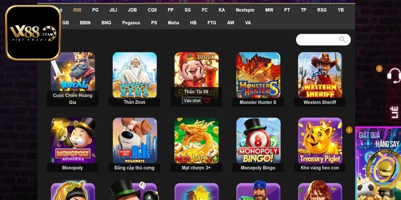 Tham gia chơi slot đổi thưởng săn hũ Vx88 khủng